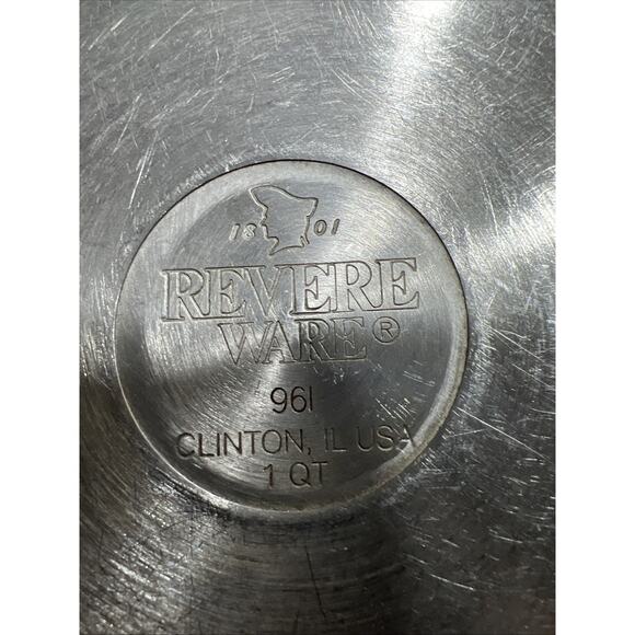 Vtg Revere Ware 6 PC Sauce Pan Set Copper Bottom w/Lid 3 Qt, 2- 1 QT Please Read - Picture 16 of 16